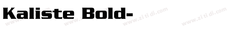 Kaliste Bold字体转换